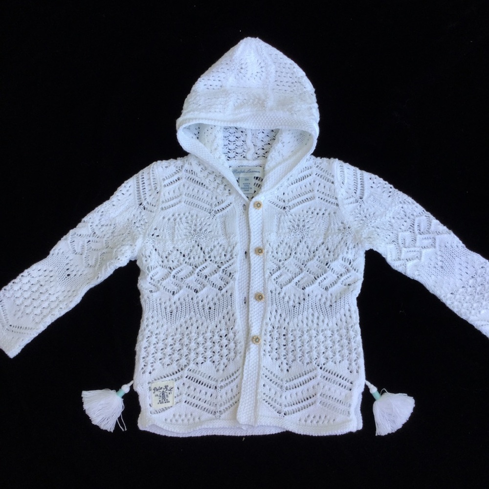 Ralph Lauren Pointelle - knit cotton cardigan.